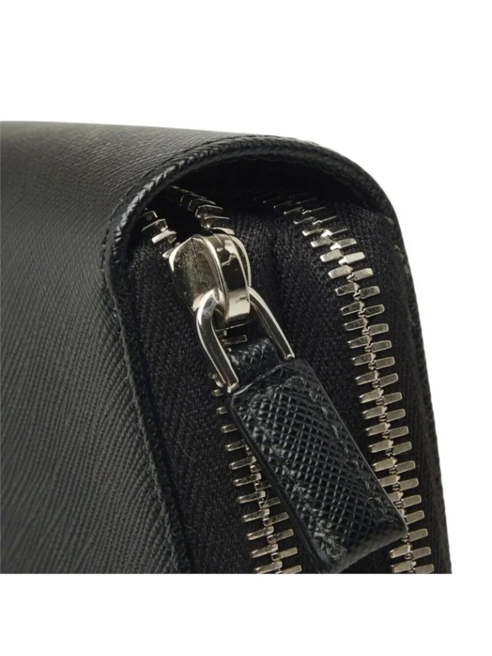 Prada Crossbody Shoulder Bag Smartphone Black Saffiano Leather